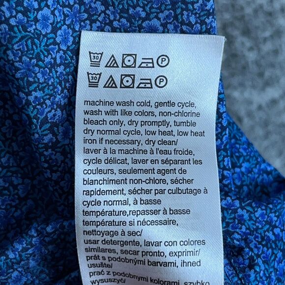 CALVIN KLEIN SHIRT MENS XL BLUE PARTY DANCE CLUB‎ BUTTON-FRONT LONG-SLEEVE - Picture 9 of 13